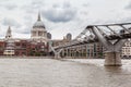 Millenium Bridge Saint Paul London Royalty Free Stock Photo