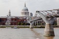 Millenium Bridge Saint Paul London Royalty Free Stock Photo