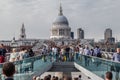 Millenium Bridge Saint Paul London Royalty Free Stock Photo