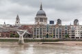 Millenium Bridge Saint Paul London Royalty Free Stock Photo