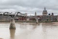 Millenium Bridge Saint Paul London Royalty Free Stock Photo