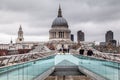 Millenium Bridge Saint Paul London Royalty Free Stock Photo