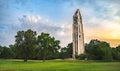 The Millenium Carillon Structure in Naperville, IL at Sunset Royalty Free Stock Photo