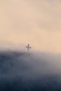 The Millenium Cross on a foggy day, Mostar