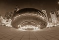 Millenium park and cloud gate the bean downtown chicago Royalty Free Stock Photo