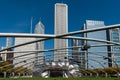 Millenium stadium and park in chicago downtown