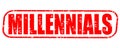 Millennials stamp on white background Royalty Free Stock Photo