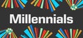 Millennials Dark Colorful Elements Background Royalty Free Stock Photo