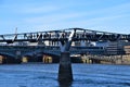 Millennium Bridge and Blackfriars Bridge London, United Kingdom Royalty Free Stock Photo