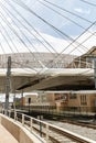 Millennium Bridge at Commons Park in Denver, Colorado Royalty Free Stock Photo