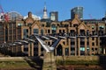 Millennium Bridge with people, London, United Kingdom