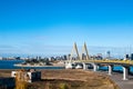 Millennium bridge in Kazan, crossing the river Kazanka.