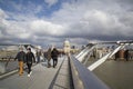 Millennium Bridge London with cloudscape