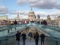 Millennium Bridge in London UK Royalty Free Stock Photo