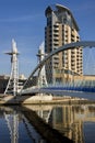 Millennium Bridge - Manchester in England Royalty Free Stock Photo