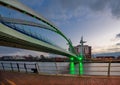 Millennium Bridge,Manchester,England,UK Royalty Free Stock Photo