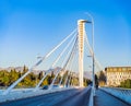 Millennium bridge over Moraca river in Podgorica, Montenegro Royalty Free Stock Photo