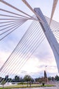 The Millennium Bridge over the Moraca river in Podgorica, Montenegro Royalty Free Stock Photo