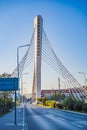 Millennium bridge over Moraca river in Podgorica, Montenegro Royalty Free Stock Photo