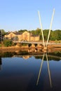 Millennium bridge over River Lune, Lancaster