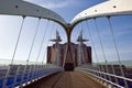 Millennium Bridge - Salford Quays - England Royalty Free Stock Photo