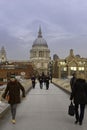 Millennium bridge and st pauls, London Royalty Free Stock Photo