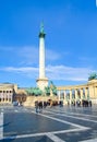 Millennium Monument Heroes square Budapest city Hungary