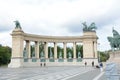 Millennium monument in Heroes' Square in Budapest Hungary Royalty Free Stock Photo