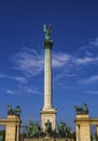 Millennium Monument on the Heroes` Square or Hosok Tere, Budapest, Hungary