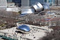 Millennium Park and Cloud Gate sculpture in Chicago Royalty Free Stock Photo