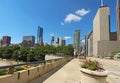 Millennium Park and a partial skyline of Chicago Royalty Free Stock Photo