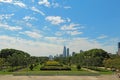 Millennium Park and a partial skyline of Chicago Royalty Free Stock Photo