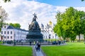 Millennium of Russia monument and Cathedral of St. Sophia, Great Novgorod, Russia