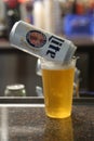 Miller Lite beer ready to serve in pub