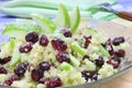 Millet with apple and cranberries Royalty Free Stock Photo