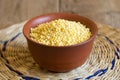 Millet in bowl Royalty Free Stock Photo