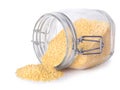 Millet in a glass jar Royalty Free Stock Photo