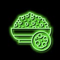 millet groat neon glow icon illustration