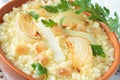 Millet porridge with onions and fat
