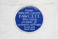 Millicent Fawcett Plaque in London Royalty Free Stock Photo