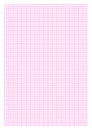 Millimeter pink paper A4 format vector illustration on white background