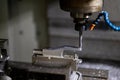 Milling cnc machine at metal work industry. Multitool precision machining Royalty Free Stock Photo