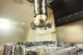 Milling cnc machine at metal work industry. Multitool precision manufacturing and machining Royalty Free Stock Photo