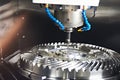 Milling machine with tubes for cooling Royalty Free Stock Photo