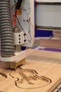 Milling process with woodworking CNC machine