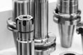 Milling tools for CNC machine, dustrial design background, engineering technology concept Royalty Free Stock Photo