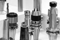 Milling tools for CNC machine, dustrial design background, engineering technology concept Royalty Free Stock Photo