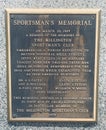 Millington Tennessee Sportsman Club Memorial Plaque