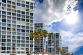 Beachfront apartments on Coronado Island, San Diego, California Royalty Free Stock Photo