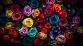 a million multi-colored roses